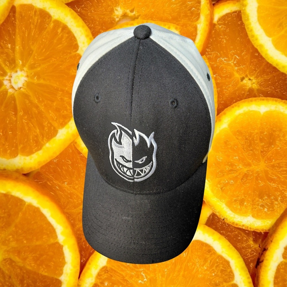 Spitfire Wheels Baseball Cap Black‎ Gray Flexfit S M Logo Embroidered Men